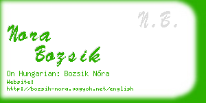 nora bozsik business card